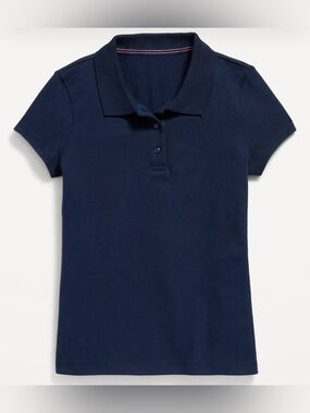 OLD NAVY Set/2 Uniform Pique Polo Shirt for Girls Sz L (10-12) NWT